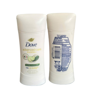 Sáp Khử Mùi DOVE DƯA LEO Advanced Care Invisible+ 74gr - Hàng Mỹ