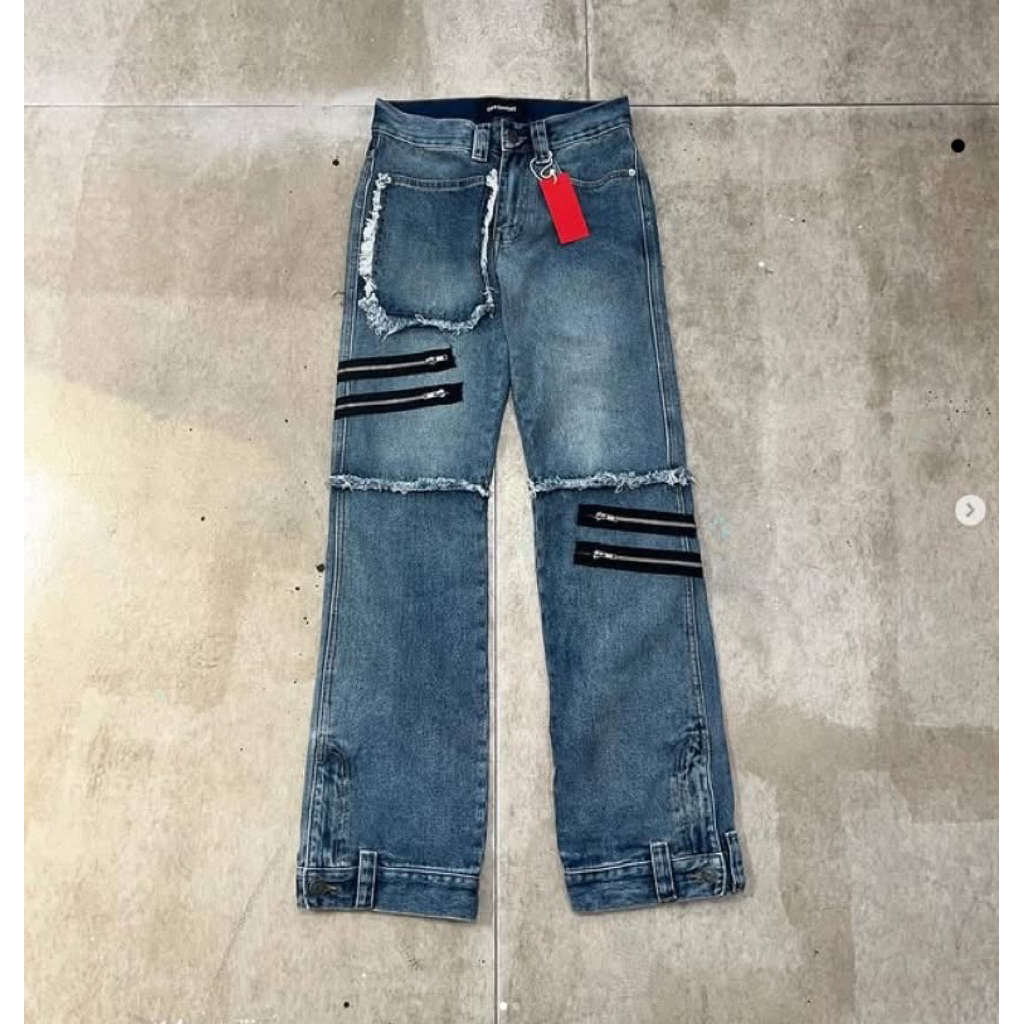 [2hand] Blue Zip Jeans Offonoff sizeS