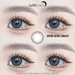 [6M] Lens Kính áp tròng 439 Gray JOLLY STORE lens mắt mèo kim cương viền đen giãn vừa 14.2mm LUNA EYES