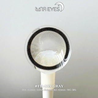 [6M] Lens Kính áp tròng 439 Gray JOLLY STORE lens mắt mèo kim cương viền đen giãn vừa 14.2mm LUNA EYES