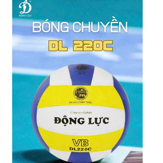 Quả Bóng Chuyền Động Lực DL 220C Chính Hãng Banh Chuyền Da PU Tặng Kim Bơm Lưới Đựng Bóng