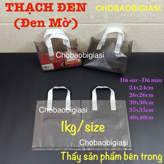 {1kg size} Túi quai ép VUÔNG THẠCH ĐEN đựng quần áo thời trang mỹ phẩm đủ màu đủ size bóng dẻo dai_dày dặn_chắc chắn. 