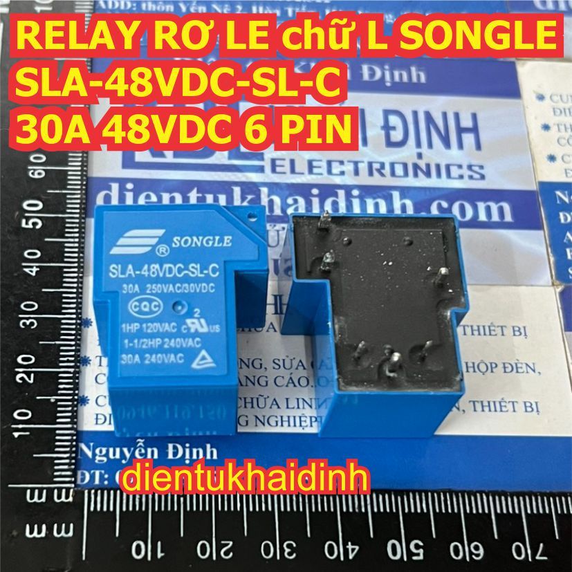 RELAY RƠ LE chữ L SONGLE SLA-48VDC-SL - A / C 30A 48VDC 5 PIN / 6 PIN kde4030