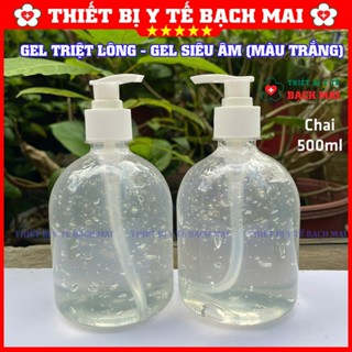  Gel Triệt Lông Màu Trắng Chai 500ml -  Gel Siêu Âm Trắng EURO GEL 