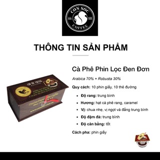 Cà phê Con Sóc Phin Lọc Đen Đơn