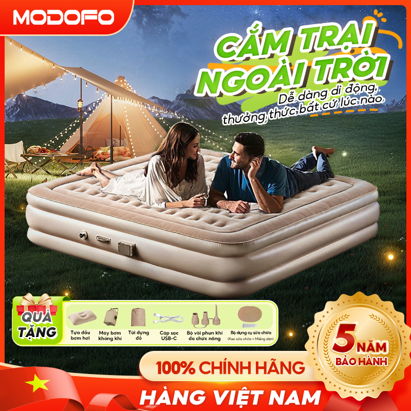 (Bảo hành trọn đời+Nệm thế hệ thứ 6)Đệm Hơi Tự Bơm,mount peak,Giường hơi đơn/đôi,Giường bơm hơi,kèm 