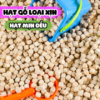 Đồ Chơi Hạt Gỗ Xúc Cát An Toàn Cho Bé, Loại Hạt Đẹp Chắc Mịn Bo Tròn, Hạt Sứ Hạt Muồng Khu Vui Chơi
