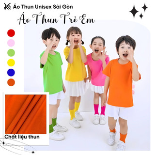  Áo thun trơn trẻ em bé trai bé gái  13-50kg  Áo Thun SG nhiều màu vải mềm mát thoải mái cho bé  TE1  