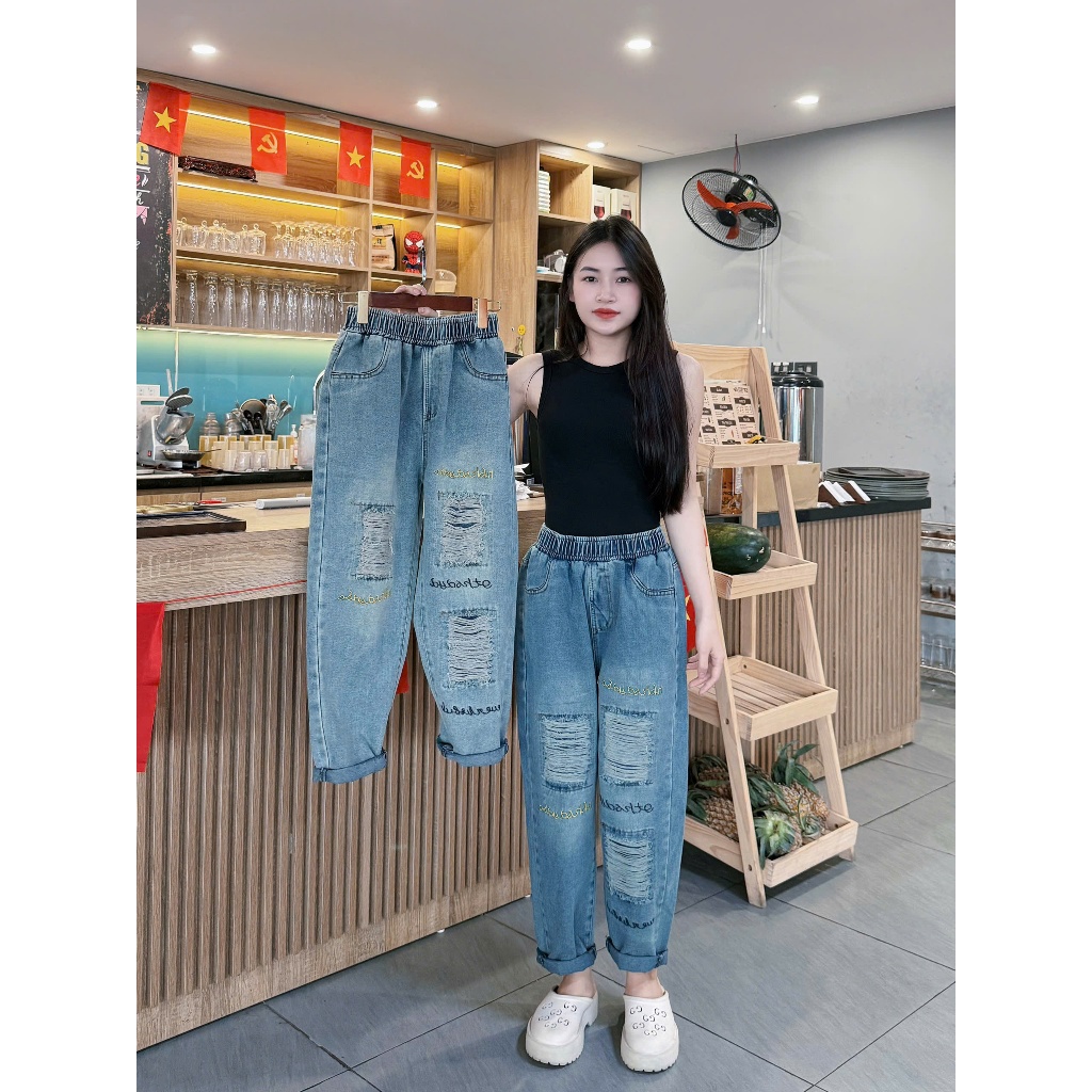 (A6043) Quần Beghi Phom Thụng 9 Tấc-Cạp Cao, Lưng Thun-JIMMY PA