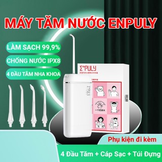 Máy Tăm Nước Epuly M6 Plus 4 Đầu Tăm, Công Suất Lớn Nhỏ Gọn Tiện Dụng, Chính Hãng Quốc Tế Chống Nước IPX8