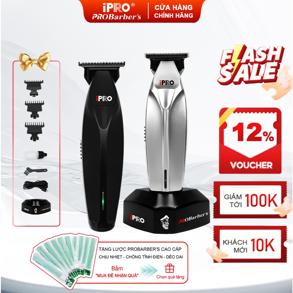 [iPRO Official] Tông Đơ Chấn Viền Probarbers S1103 Pin Lâu Chuẩn Salon, Dùng Cho Gia Đình Tiện Lợi