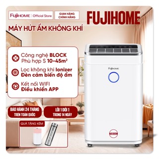 Máy hút ẩm công suất lớn 25L/ngày bằng máy nén cao cấp Nhập Khẩu Fujihome kết nối Wifi, lọc không khí thông minh đa năng