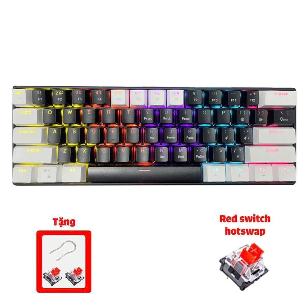 Bàn phím cơ có dây K200 trục đỏ phím led xuyên phím, bàn phím cơ học 100% dành cho chơi game, văn phòng | BigBuy360 - bigbuy360.vn