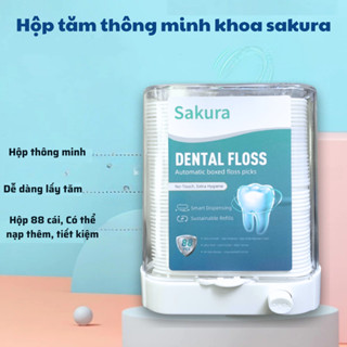  Hộp tăm chỉ nha khoa thông minh Sakura hộp 88 chiếc Làm sạch kẽ răng ngừa sâu răng dễ bảo sử dung - lokimall.vn 