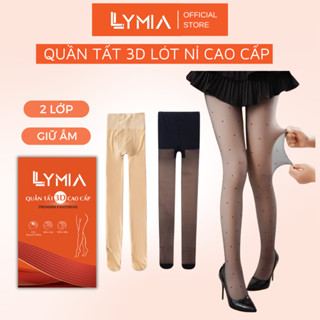 Quần tất nữ 3D LYMIA lót nỉ lông 2 lớp dày dặn giữ nhiệt ấm cao cấp màu đông QT23
