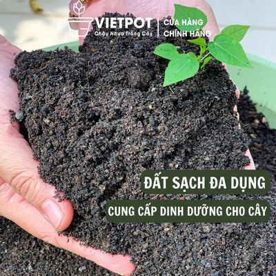 Đất sạch đa dụng VIETPOT, đủ dinh dưỡng, tơi xốp khoáng khí, phù hợp trồng hoa, cây kiểng rau củ quả