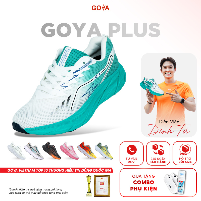 Giày thể thao chạy bộ nam nữ Goya Plus năm 2025 02T, siêu nhẹ, siêu êm nẩy vượt trội