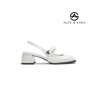 LT122 - Giày cao gót nữ Alex & Sara gót vuông quai hở gót sandal thời trang đi làm đi chơi