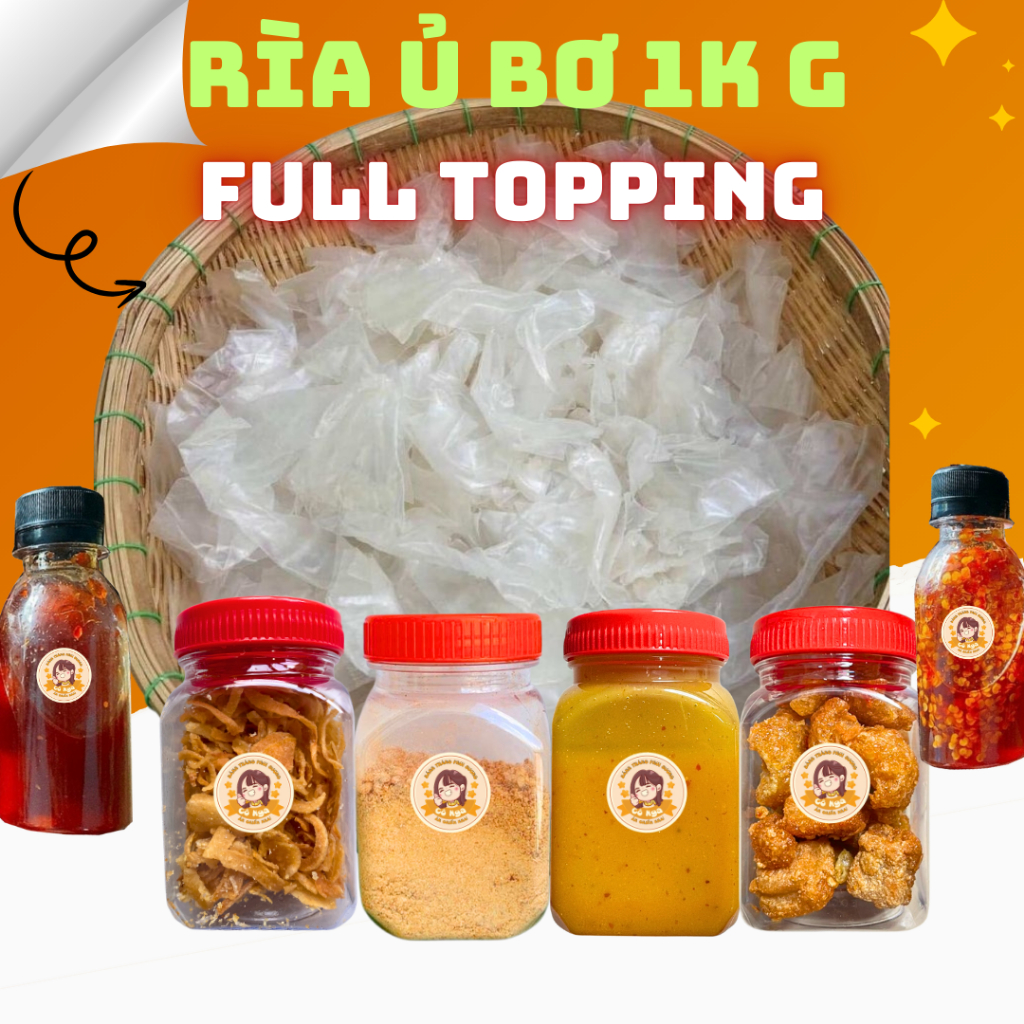 1 KG BÁNH TRÁNG PHƠI SƯƠNG RÌA Ủ BƠ THƠM DẺO CÔ NGA (TẶNG TOPPING - MUỐI NHUYỄN- SỐT TẮC- SA TẾ)