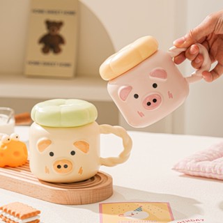   KHÔNG MUỖNG  Cốc uống nước bằng sứ hình heo dễ thương Món quà rất ý nghĩa -Phù Hợp Mọi Lứa Tuổi 