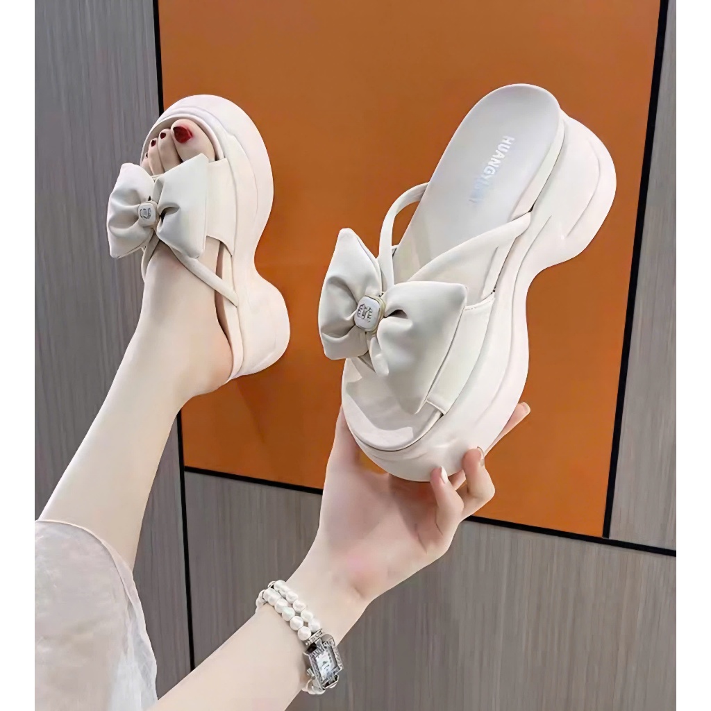 [ HÀNG ĐỘC QUYỀN ] DÉP BM ĐẾ LƯỢN NƠ H98