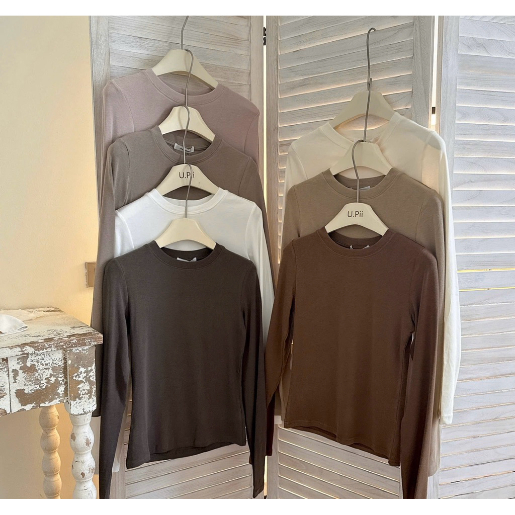 GIANG.CLOSET- Áo thun trơn dài tay co giãn 4 chiều JUNE