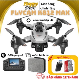 Flycam Camera K812 Pro Max, Tay cầm màn hình, Cảm Biến Chống Va Đập, drone GPS, FPV cao cấp, Plycam