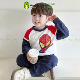   BÉ 10-29KG  Bộ Dài Tay Cho Bé Trai KIMCHIBABY Vải Cotton Dư Xịn Hoạ Tiết Khủng Long Đồ Bộ Cho Bé Mặc Nhà Thu Đông 2025 