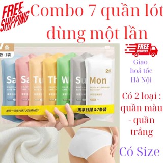 Quần lót nữ dùng một lần gói 7 chiếc ,tiện lợi du lịch ,sau sinh, đến tháng . Combo 7 quần lót nữ dùng một lần sạch sẽ
