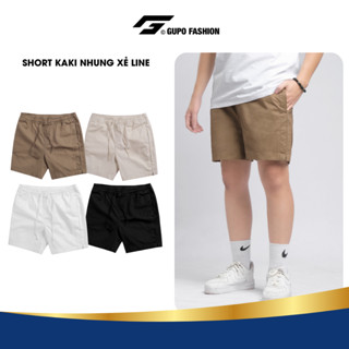  QUẦN SHORT KAKI NHUNG XẺ LINE GUPO – GS03XL 
