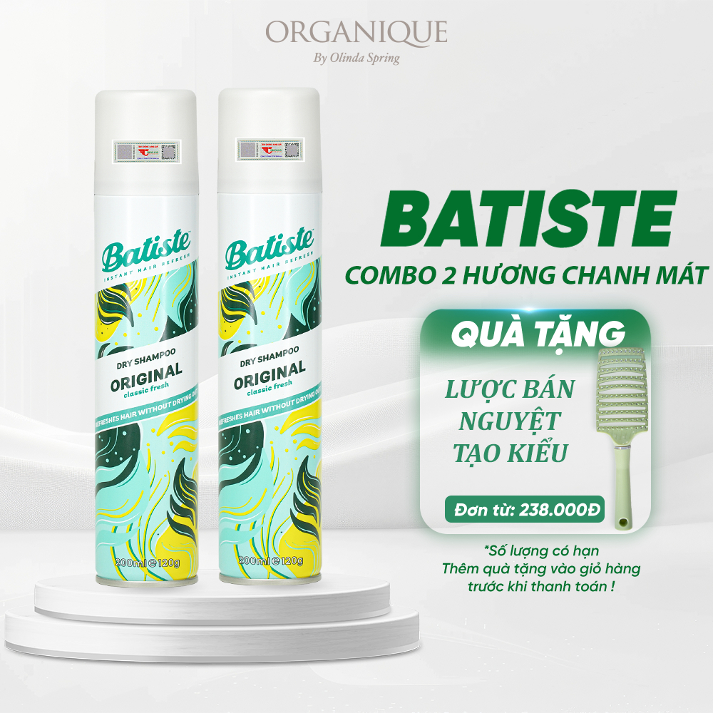 Dầu Gội Khô Batiste Hương Chanh Nguyên Bản Original Thơm Mát Bồng Bềnh Tức Thì Dành Cho Nam Nữ  - 20