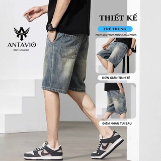  Quần Short Jean Nam Ngắn  ANTAVIO Phong Cách Trẻ Trung Hàn Quốc Ngố 373 