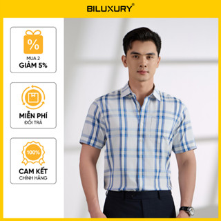[Hàng mới 2025] Áo Sơ Mi Nam Ngắn Tay 9SMCC507XAH Biluxury Form Slimfit Thoải Mái Kháng Khuẩn Bền Màu