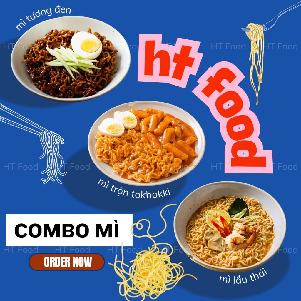 HT Food | Combo mì Koreno mix nhiều vị khác nhau