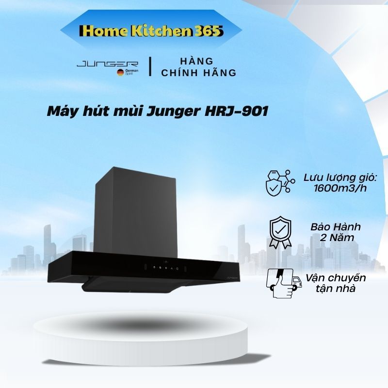Máy hút mùi áp tường / âm tủ Junger HRJ-901 Cảm ứng vẫy tay, 3 tốc độ - HK3