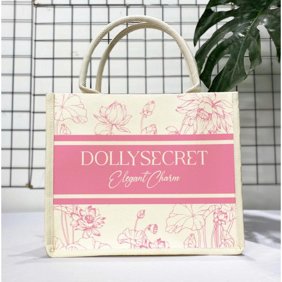[QUÀ TẶNG] Túi Cói Đay Tự Nhiên Du Lịch Tiện Dụng Thời Trang DOLLY SECRET