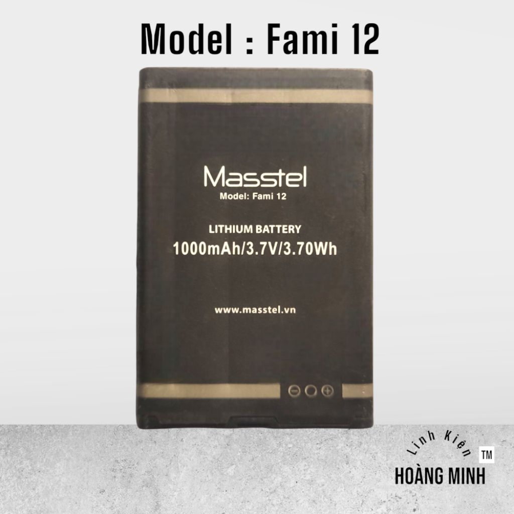 Pin Masstel Fami 12 - 1000mAh Đã Qua Sử Dụng [1528]