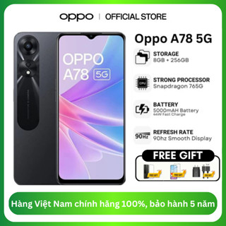 Điện thoại thông minh OPPO  A78 5G mới 2025 | RAM 8GB + ROM 256GB | Pin 5000mAh | Chơi game khủng siêu mượt