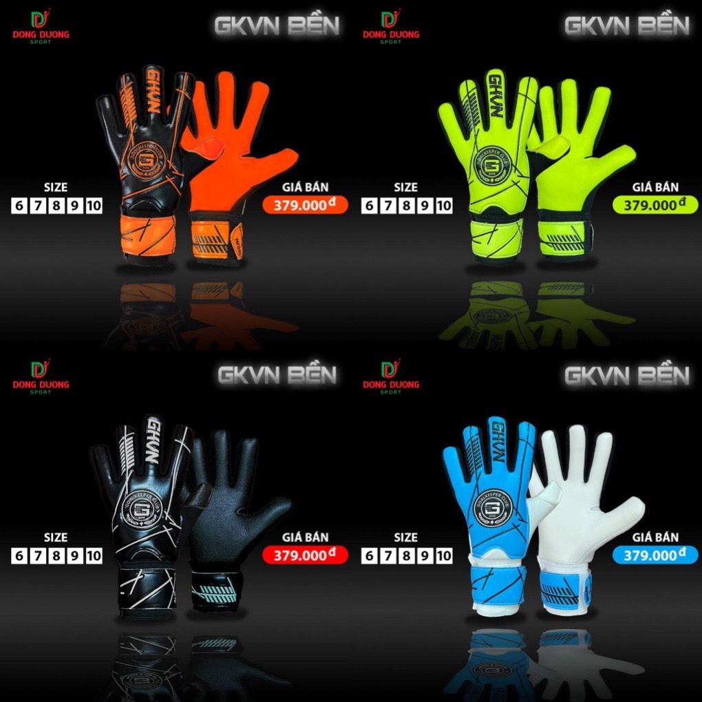 Găng Tay Thủ Môn Có Xương GKVN BỀN Có Xương Full Size Trẻ Em Người Lớn