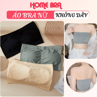 Áo bra nữ không dây - Áo ngực cotton không gọng mút mỏng cúp ngang B7735