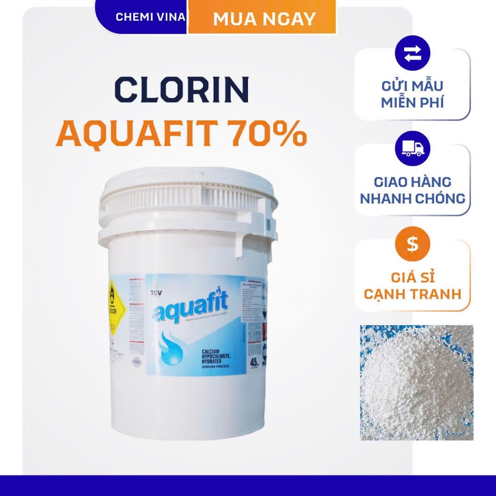 [45KG] Bột Khử Khuẩn, Diệt Tảo Clorin Aquafit 70%