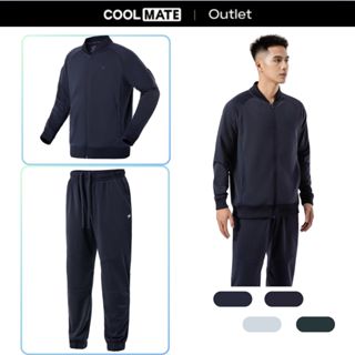 [Xả hàng] Set Đồ Thu Đông Thể Thao Nam- Áo khoác thể thao cổ Rib và Quần jogger track pants essential Coolmate