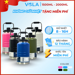 Bình Giữ Nhiệt VOLA 1500ml - 2000ml Inox 304 Cao Cấp, Có quai xách, Bình giữ nhiệt nắp nam châm