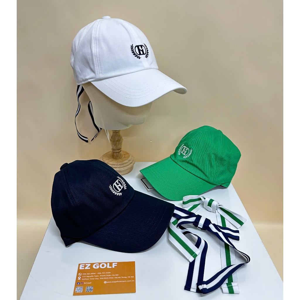 [ Hazzys ] Mũ golf nữ Hàn Quốc kèm nơ- Mũ golf- Mũ lưỡi trai
