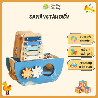 Đồ Chơi Tàu Biển Đa Năng Ahihi 7in1 - Đồ Chơi Nhận Thức Giáo Dục Sớm Montessori Cho Trẻ Em Từ 1 Tuổi