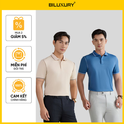 [T8_SALE 249K_HT] Áo Polo Nam 9APCT014 Biluxury Form Slimfit Sợi Vải DTY Co Giãn Thoáng Khí Mềm Mại