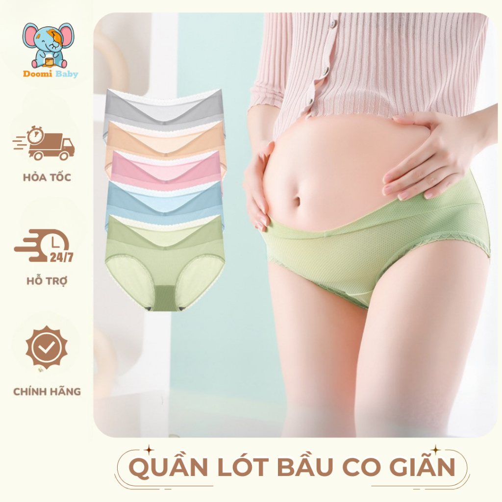 Quần Lót Bầu Và Sau Sinh Chất Thun Lạnh Kháng Khuẩn Mềm Mỏng Co Giãn Siêu Tốt Doomi - HT724 - HT802