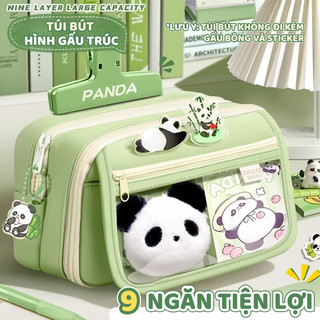  Túi Đựng Bút Vải Canvas Cao Cấp Nhiều Ngăn Siêu Rộng Chống Thấm Nước 