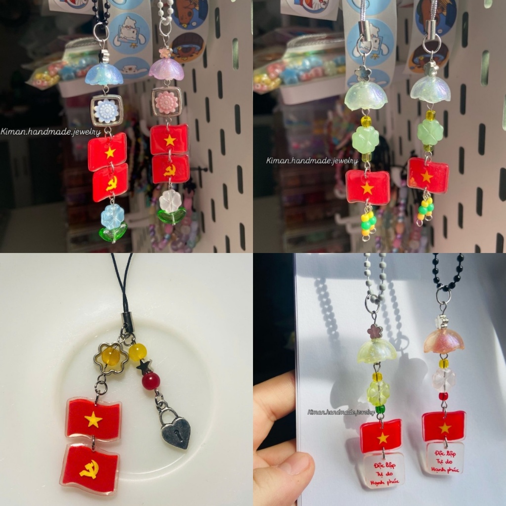 Dây treo điện thoại cờ tổ quốc by Kim An Handmade & Jewelry