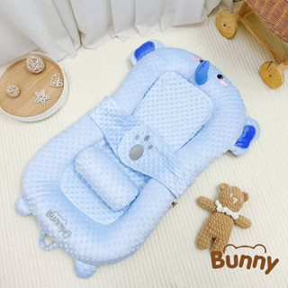  Nôi ngủ chung giường BUNNY nôi đệm chống trào ngược cho bé   bộ gồm 3 chi tiết đệm gối chống trào gác chân   